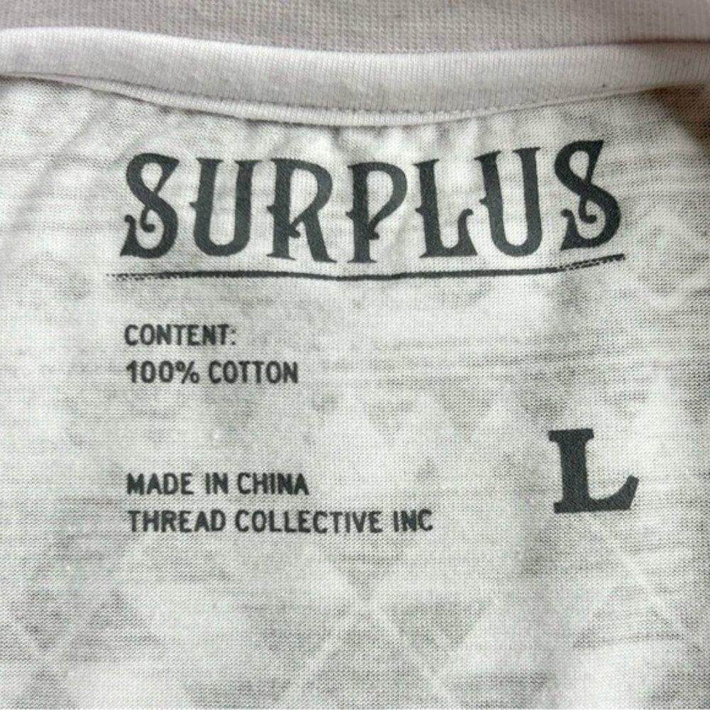 Boys Surplus Large White/Gray Short Sleeve T-shirt - Picture 9 of 9